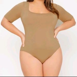 Square Neck Bodysuit - Plus